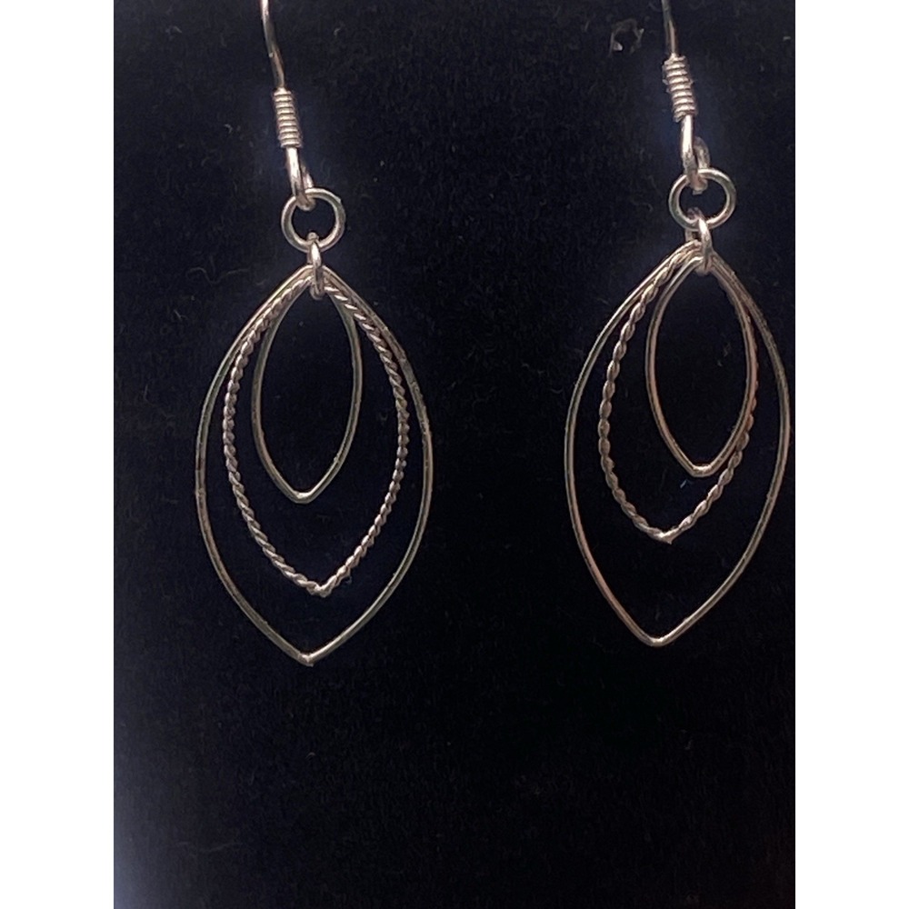 Geometric Sterling Dangle 925 Earrings
